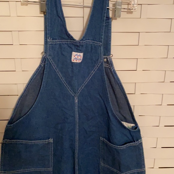 Vintage Lady Liberty denim bib overalls - Picture 5 of 6